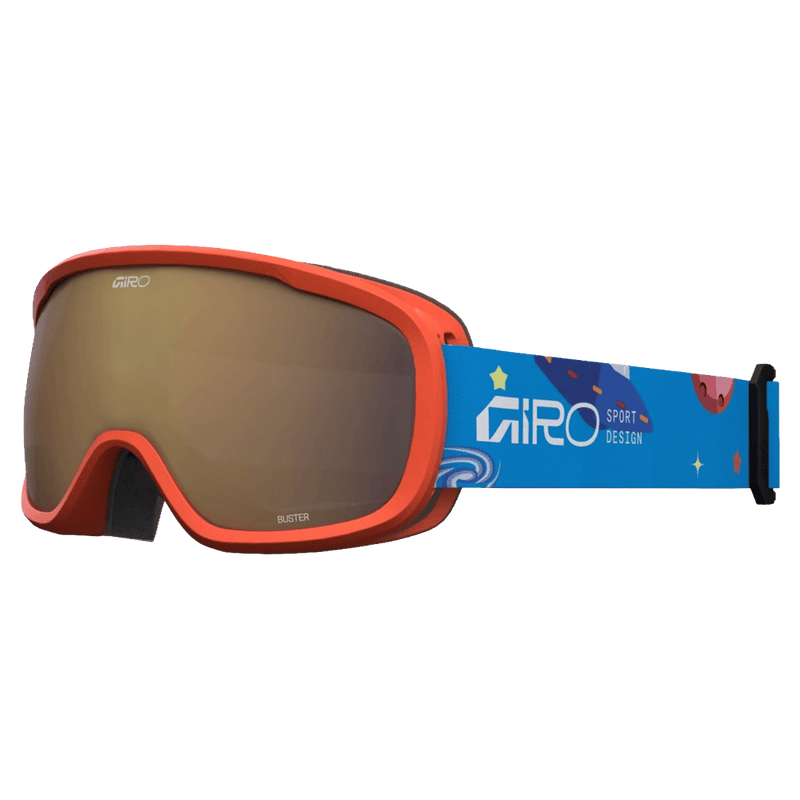 Main view of the Giro Buster Goggles in Rocket Blue, Amber Scarlett lens, kids model