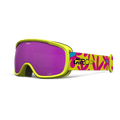 Main view of the Giro Buster Goggles in Flowers Yellow, Amber Pink lens, kids model