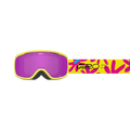 Strap view of the Giro Buster Goggles in Flowers Yellow, Amber Pink lens, kids model