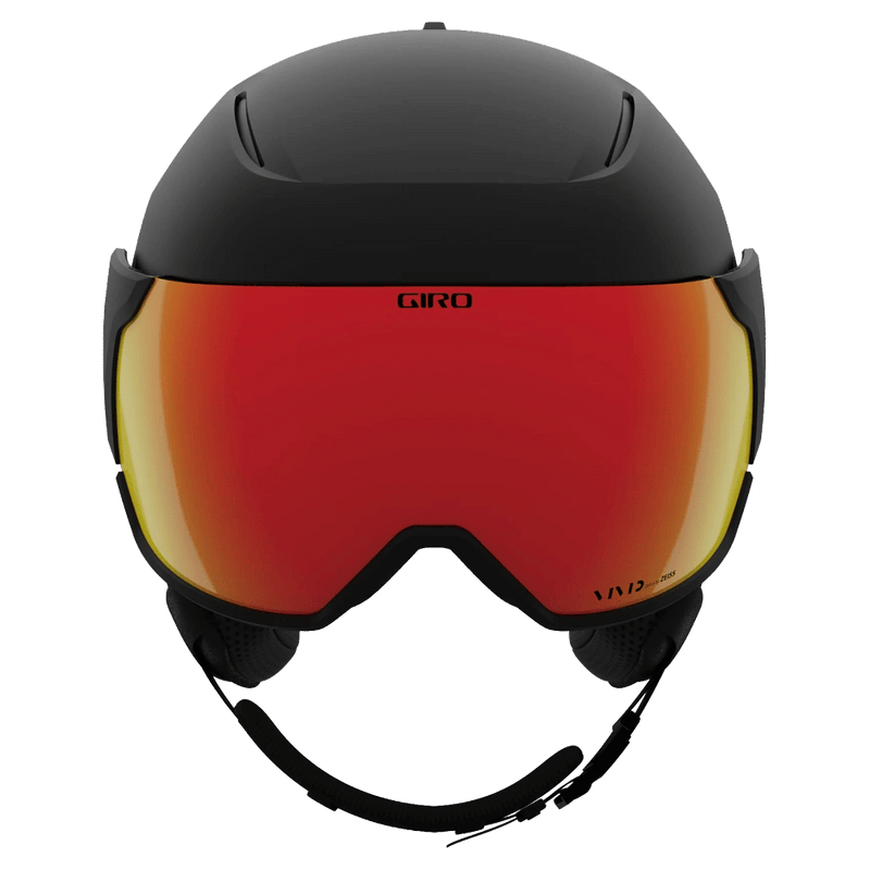 Front view of the Giro Orbit Spherical MIPS Visor Helmet in Matte Black colourway, unisex's model