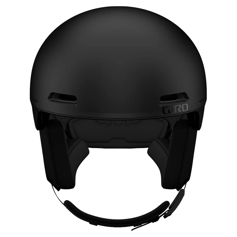 Front view of the Giro Own MIPS Helmet in Matte Black colourway, unisex's model