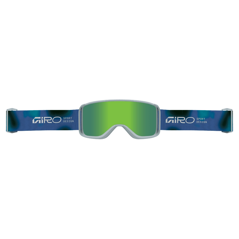 Strap view of the Giro Sagen Goggles in Frequency Blue, Loden Green and Yellow lens, unisex model
