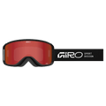 Strap view of the Giro Sagen Goggles in Stacked Black, Amber Scarlett and Yellow lens, unisex model