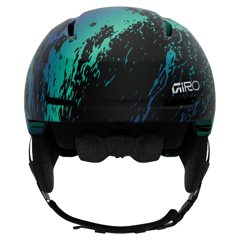 Front view of the Giro Spur Jr MIPS Helmet in Neon Pink Surge colourway, KIDS's model