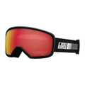 Main view of the Giro Stomp goggle in Black Rokki Ralli colourway with Amber Scarlett lens