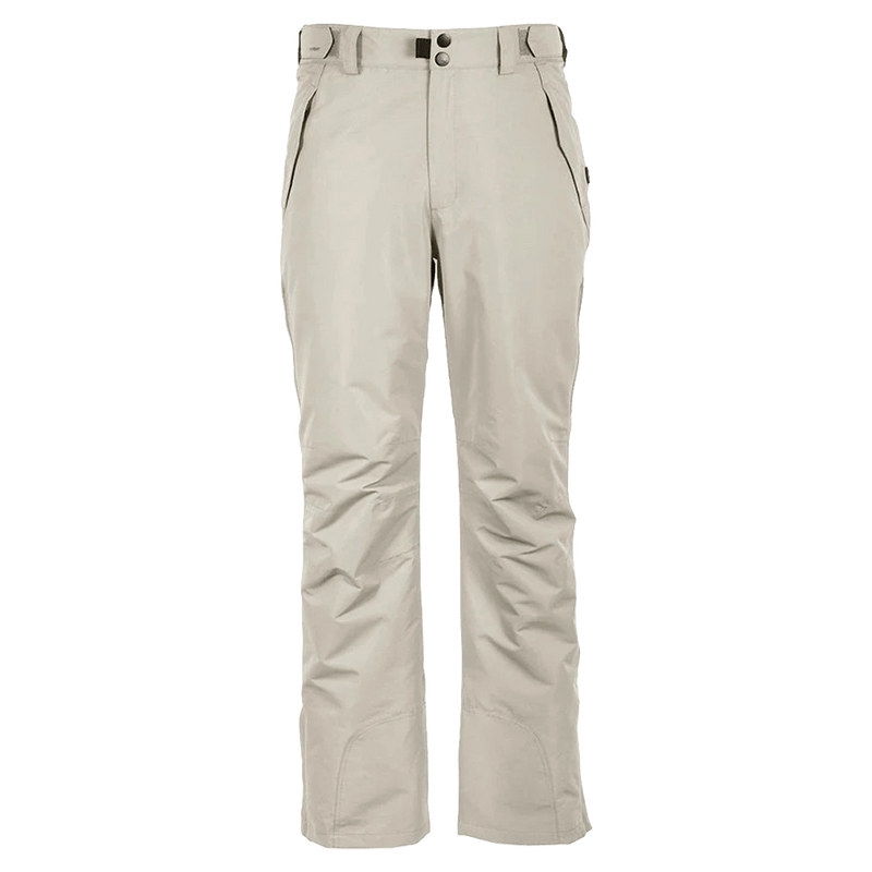 XTM Glide Ski Pants in light beige with zippered pockets, belt loops, and a straight leg fit.