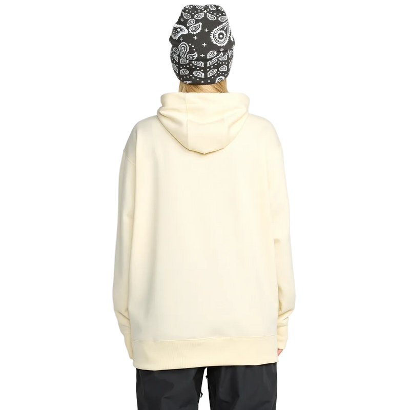 Rear on body image of the Riding Hydro Pullover - Womens in Bone