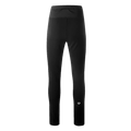 Back view of black Halti Isku XC women's cross country pants with a high waistband and small logo on the lower leg.
