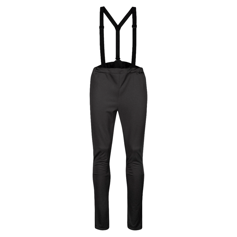 Black Halti Hyyde XC cross-country pants with adjustable suspenders and a slim fit.