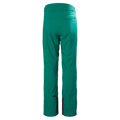 Back view of teal Helly Hansen women's Legendary insulated ski pants with reinforced cuffs and a small HH logo.
