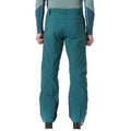 Rear view of teal Helly Hansen Legendary Insulated Ski Pants with belt loops and reinforced inner ankle patches.