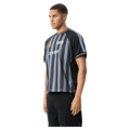Side view of Afends Holloway Recycled Raglan Jersey in colour Black.