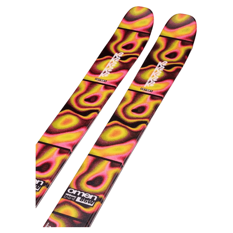 Tip view of K2 2027 Factory Omen 85 Ski w/ Bindings - Womens