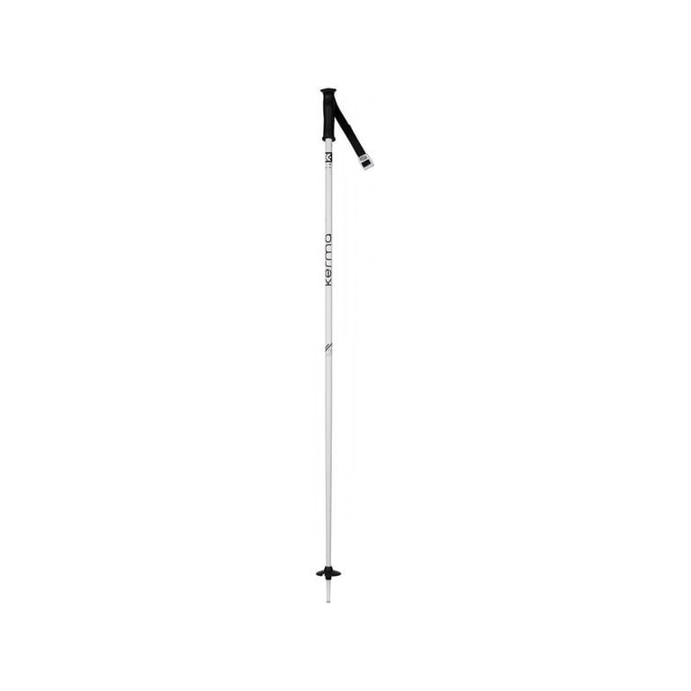 Kerma Vector 4 Ski Pole with white shaft, black basket and handle
