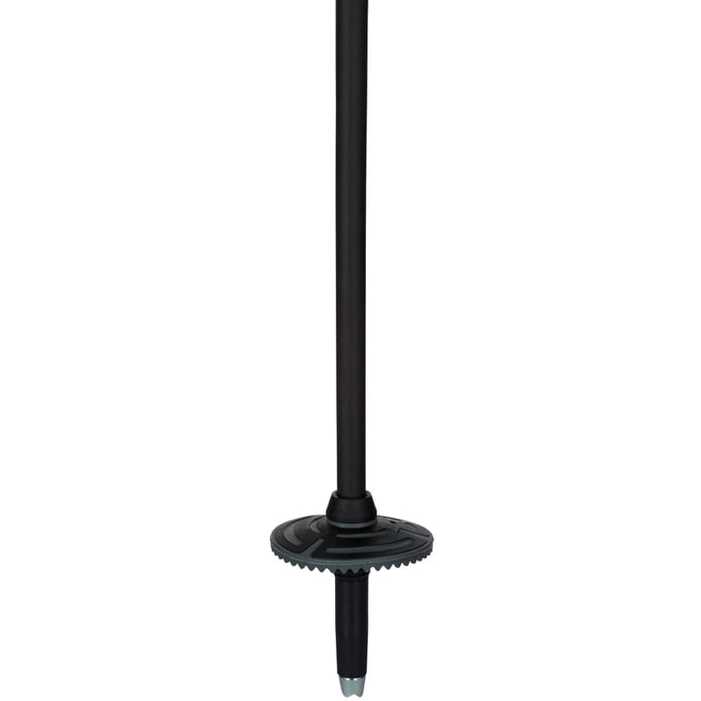 Kerma Vector Hybrid 12 Ski Poles showing black alpine ski basket upclose