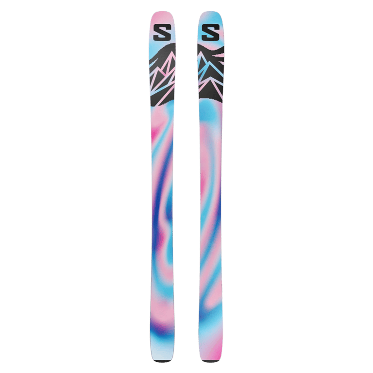 Bottom view of the SALOMON QST 106 Almond Milk Skis,  26/27 Unisex's model