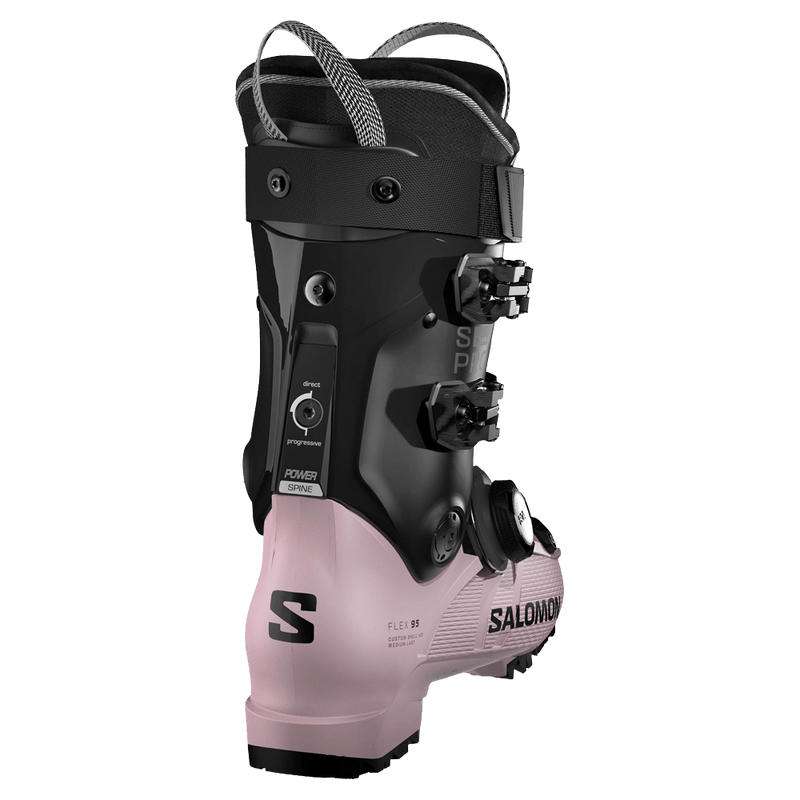 Back rose shadow view of Salomon S/Pro Supra BOA 95 Ski Boots - Womens