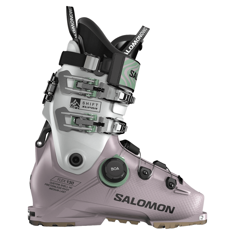 Side view of Salomon Shift Supra S BOA 130 Ski Boots