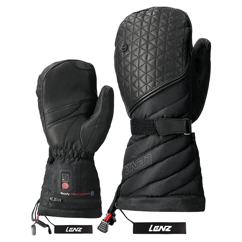Main view of the Lenz Heat 6.0 Mittens in Black colourway, women model