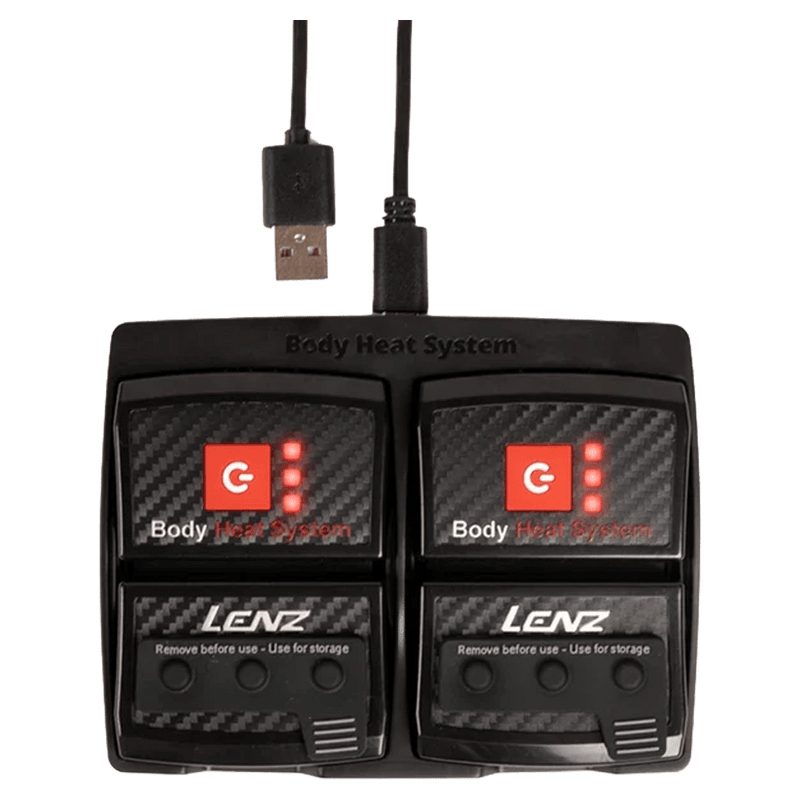 Charger view of the Lenz RCB 2000 Battery Pack in Bluetooth colourway, unisex model