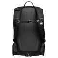 Back view of the Mammut Nirvana 22L Backpack in black colourway, unisex model