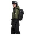 Carried view of the Mammut Nirvana 22L Backpack in black colourway, unisex model