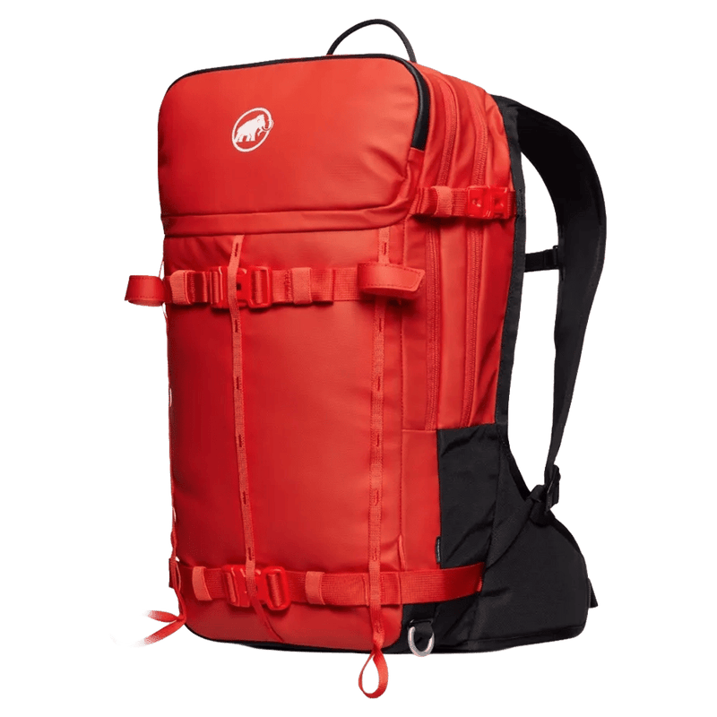Main view of the Mammut Nirvana 22L Backpack in mammut red-black colourway, unisex model