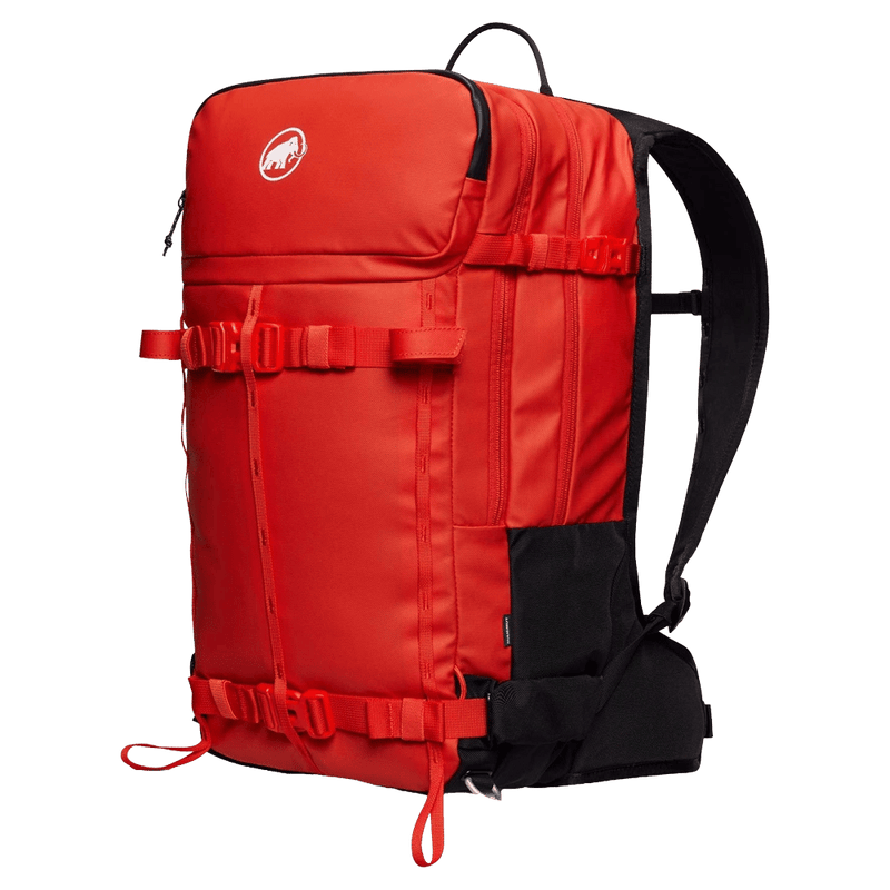 Main view of the Mammut Nirvana 28 Backpack in mammut red-black colourway, unisex model