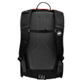 Back view of the Mammut Nirvana 28 Backpack in mammut red-black colourway, unisex model