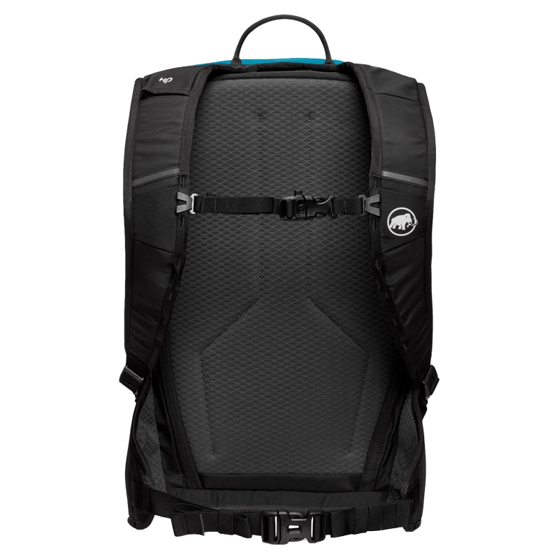 Back view of the Mammut Nirvana 28 Backpack in sapphire-black colourway, unisex model