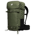 Main view of the Mammut Nirvana 35L Backpack in Marsh Black colourway, unisex model