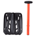 Alternative view of the Mamut Alugator Light Shovel in Neon Orange colourway, unisex's model