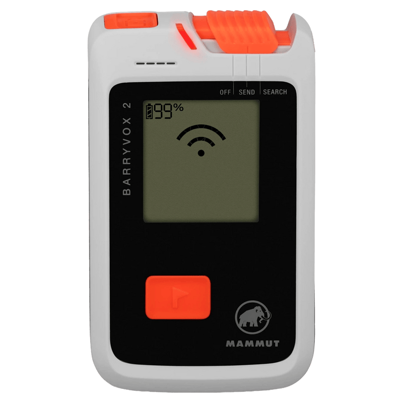 Alternative view of the Mamut Barryvox 2 Avalanche Beacon in white colourway, unisex's model