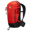 Main view of the Mamut Lithium 15 Backpack in Black hot Red colourway, unisex's model