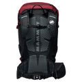 Back view of the Mamut Lithium 30L Backpack in Blood Red Black colourway, women's model