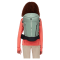 Carried view of the Mamut Lithium 30L Backpack in Jade Black colourway, women's model