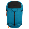 Front view of the Mamut Nirvana 35L Backpack in Sapphire Black colourway, unisex's model