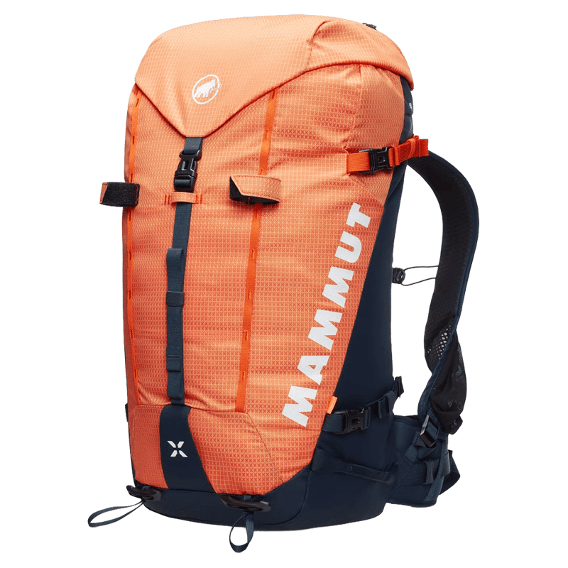 Main view of the Mamut Trion 38L Backpack in Arumita and Marine colourway, unisex's model