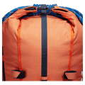 Detail view of the Mamut Trion 38L Backpack in Arumita and Marine colourway, unisex's model