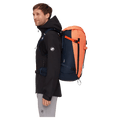 Side view of the Mamut Trion 38L Backpack in Arumita and Marine colourway, unisex's model