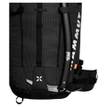 Detail view of the Mamut Trion 38L Backpack in Black colourway, unisex's model