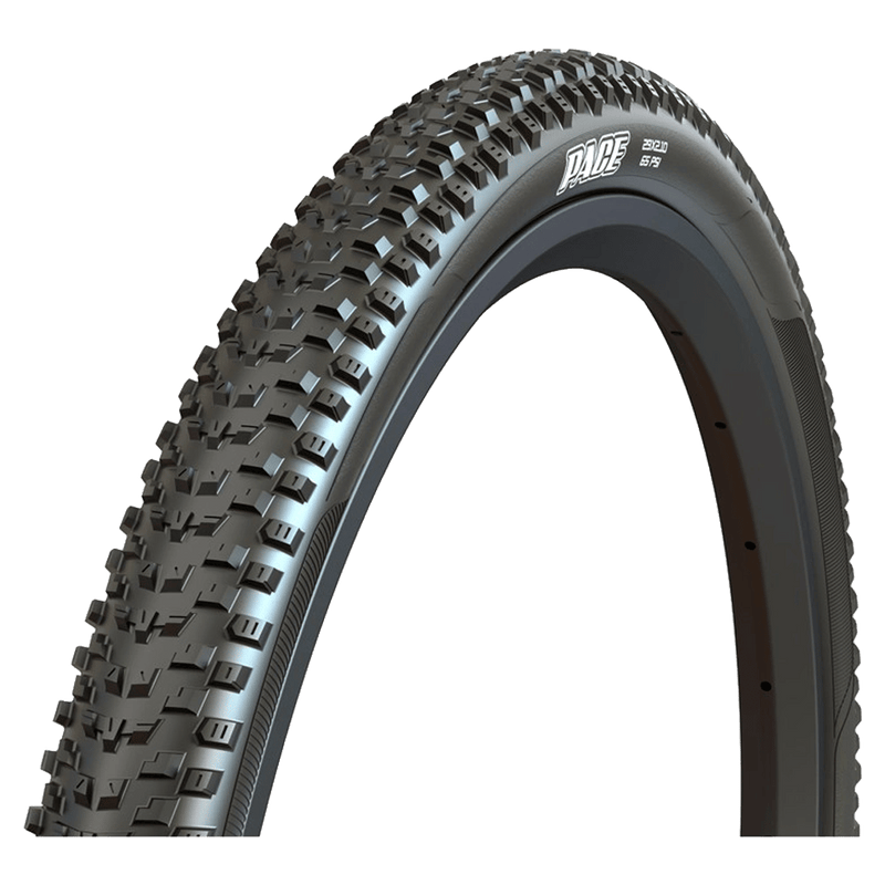 Main view of the Maxxis Pace G2 Bike Tyre in Black colourway, Wire 60TPI model