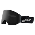 Main view of the Modest Mage Goggles in Black, Dark smoke lens, unisex model