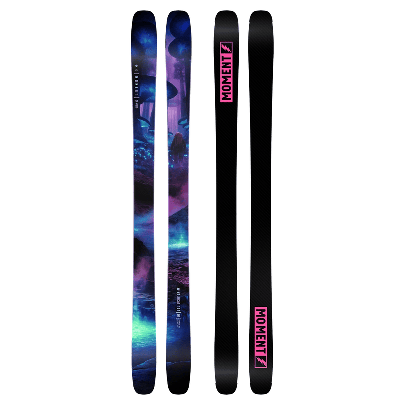 Two up view of Moment 2027 Wildcat 101 Ski
