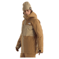 Man wearing The North Face Freedom Insulated Ski Jacket in Utility Brown-Khaki Stone