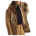 Man wearing The North Face Freedom Insulated Ski Jacket in Utility Brown-Khaki Stone