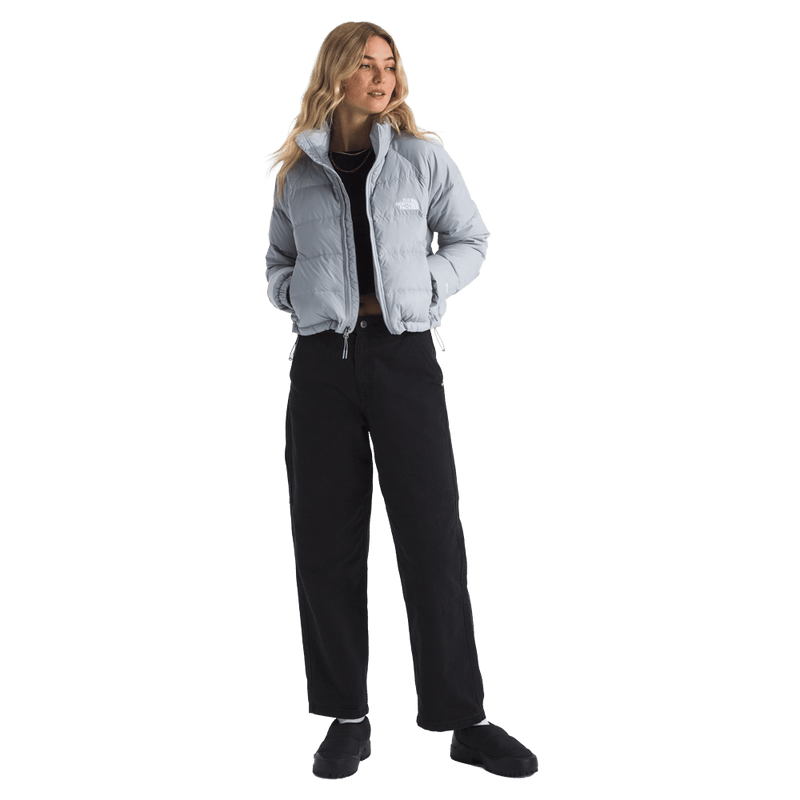 Woman wearing The North Face Hydrenalite Down Jacket in Blue Flax