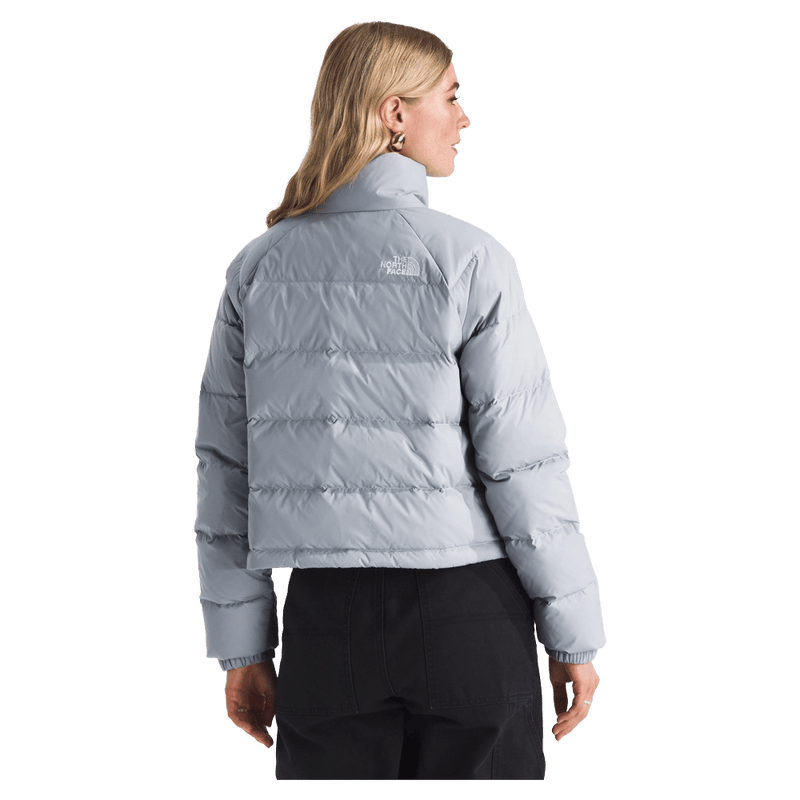 Woman wearing The North Face Hydrenalite Down Jacket in Blue Flax