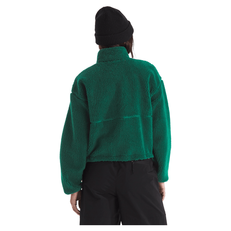 Rear view of The North Face Extreme Pile 2 Pullover for Women in Hunter Green