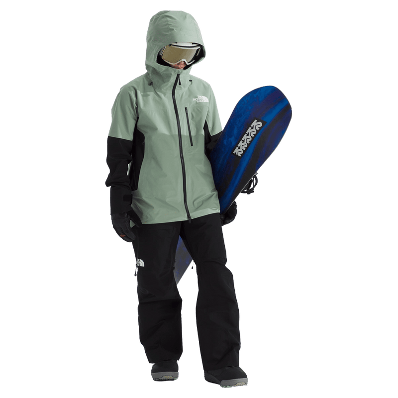 Woman wearing The North Face Summit Eastwall GTX Ski Jacket for Women in Slate Moss - TNF Black